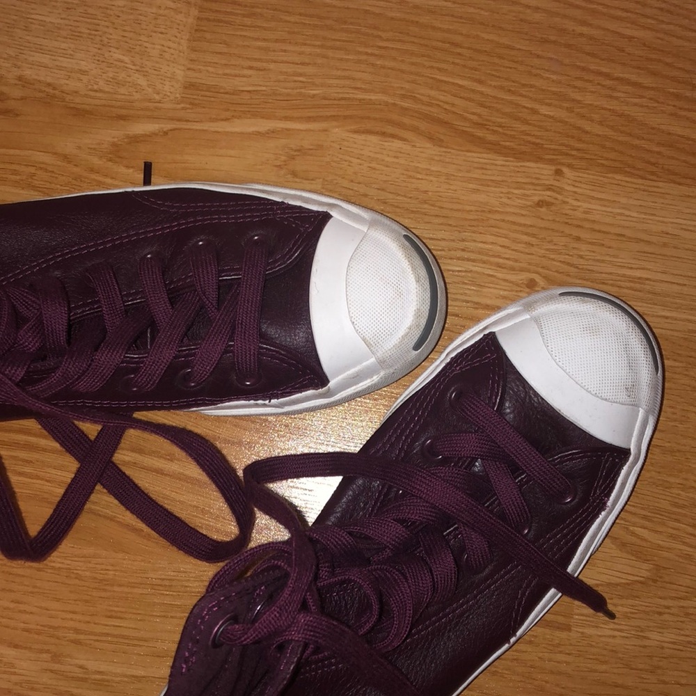 red leather converse